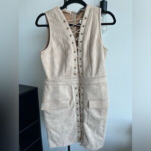 NWT Fashion Nova Faux Suede Dress, XL